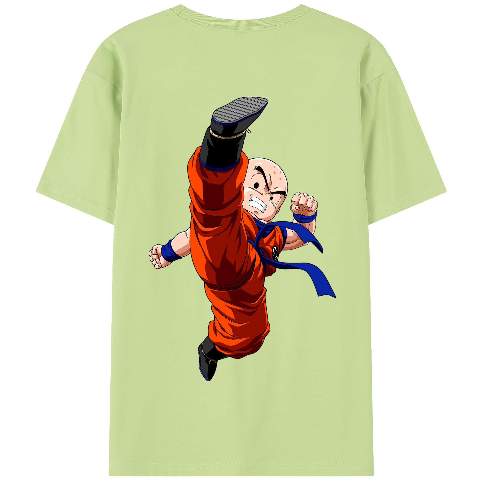 （画像用） ドラゴンボール クリリン DRAGON BALL krillin 綿100％半袖Tシャツ（背面プリント）